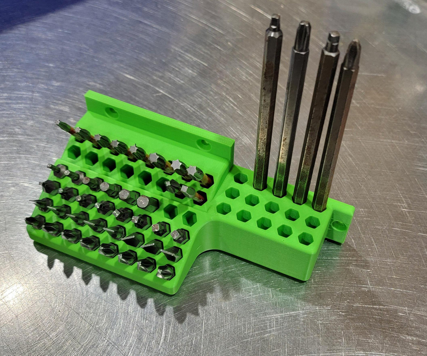 Screwdriver Hex Bit Storage - Wall mountable - Holds 60+ bits!