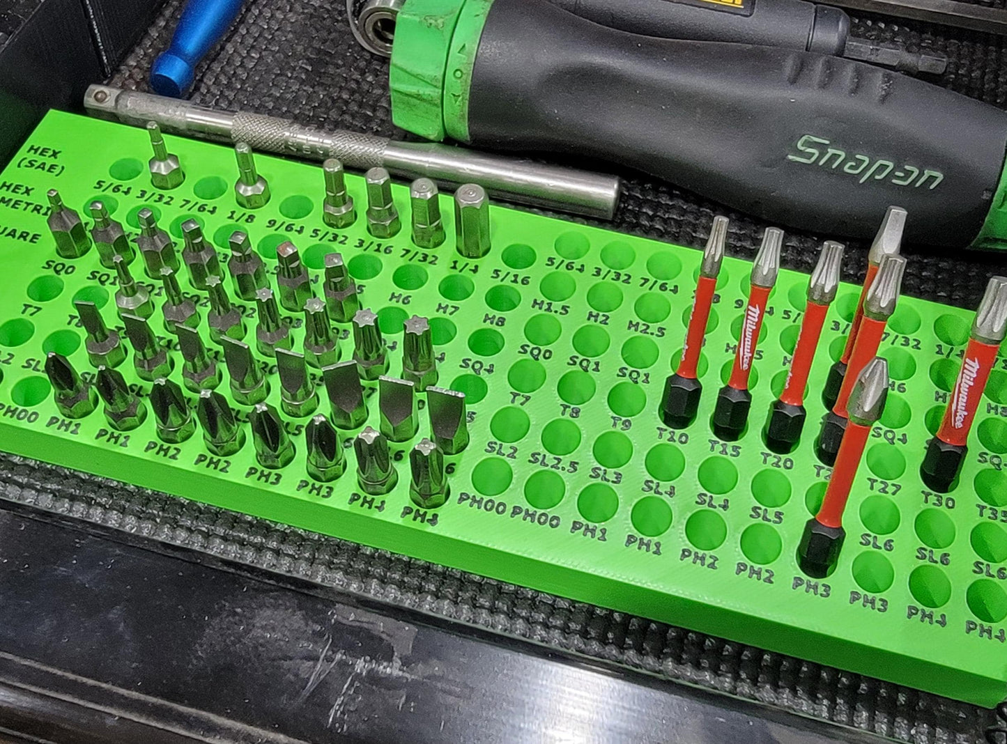 Screwdriver Hex Bit Storage - Fits 2" Deep Toolbox Drawers