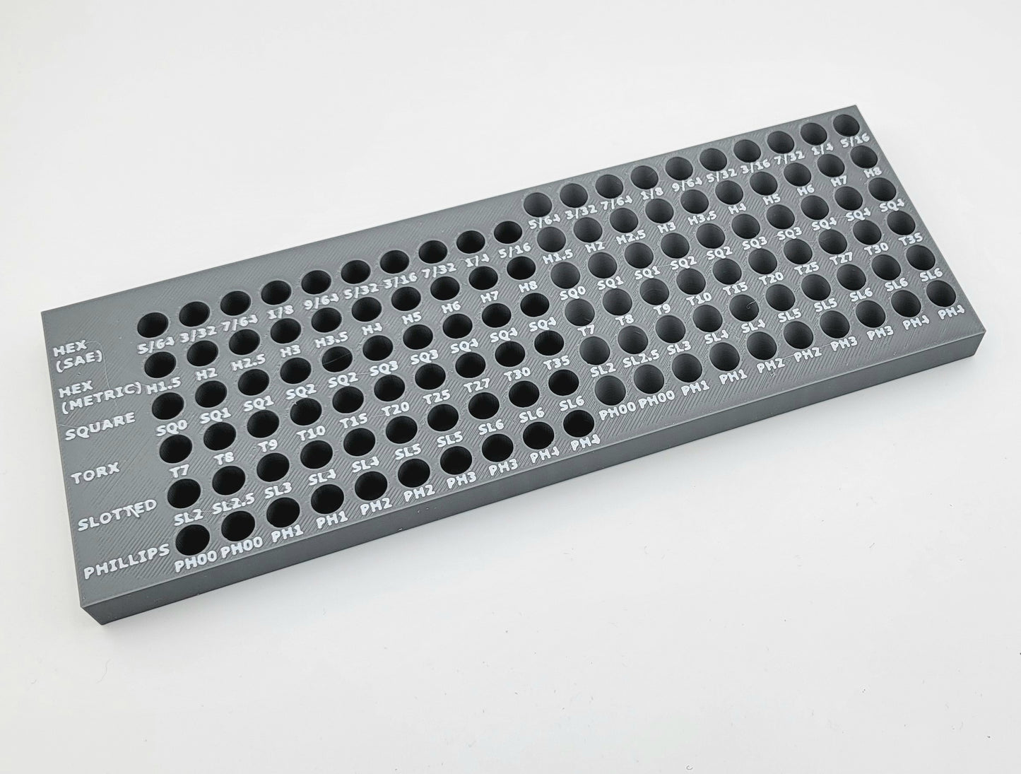 Screwdriver Hex Bit Storage - Fits 2" Deep Toolbox Drawers