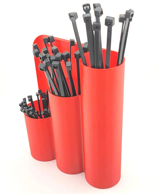 Zip Tie Holder - Magnetic or Wall Mount  - For Toolbox, Garage, Workshop and Craft Space.