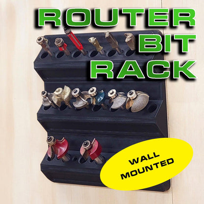 Wall Mounted Router Bit Holder – Organizes Router Bits, Rotary Burrs and Rasps
