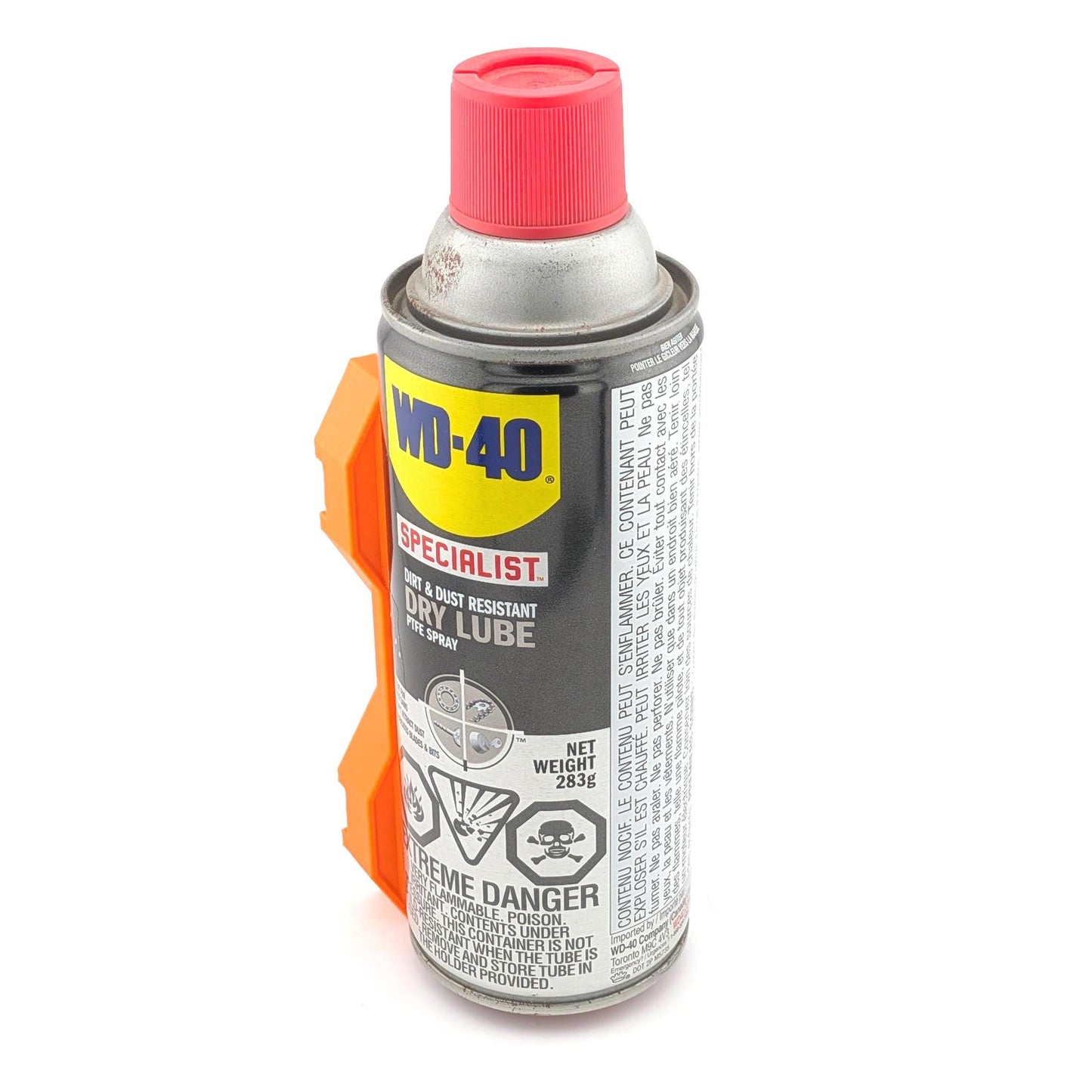 Magnetic Aerosol Can Holder with Straw Storage