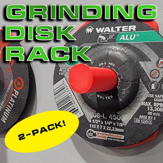 Grinder Abrasive Disc Tool Wall Storage (2-pack)