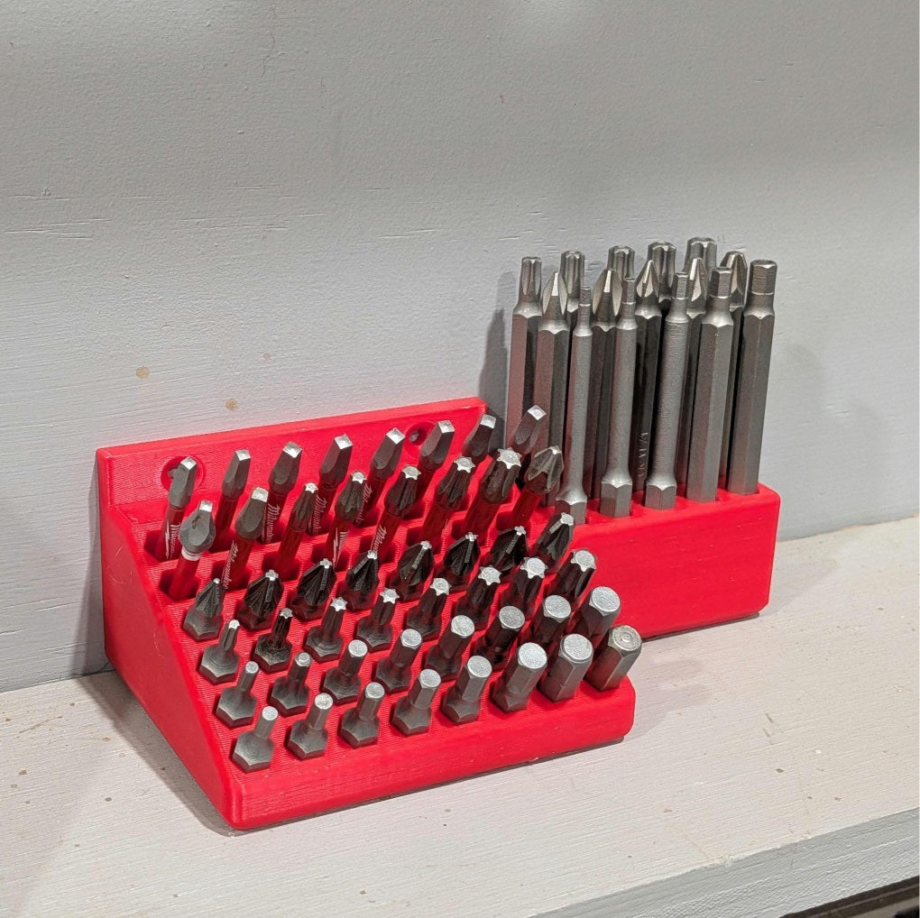 Screwdriver Hex Bit Storage - Wall mountable - Holds 60+ bits!