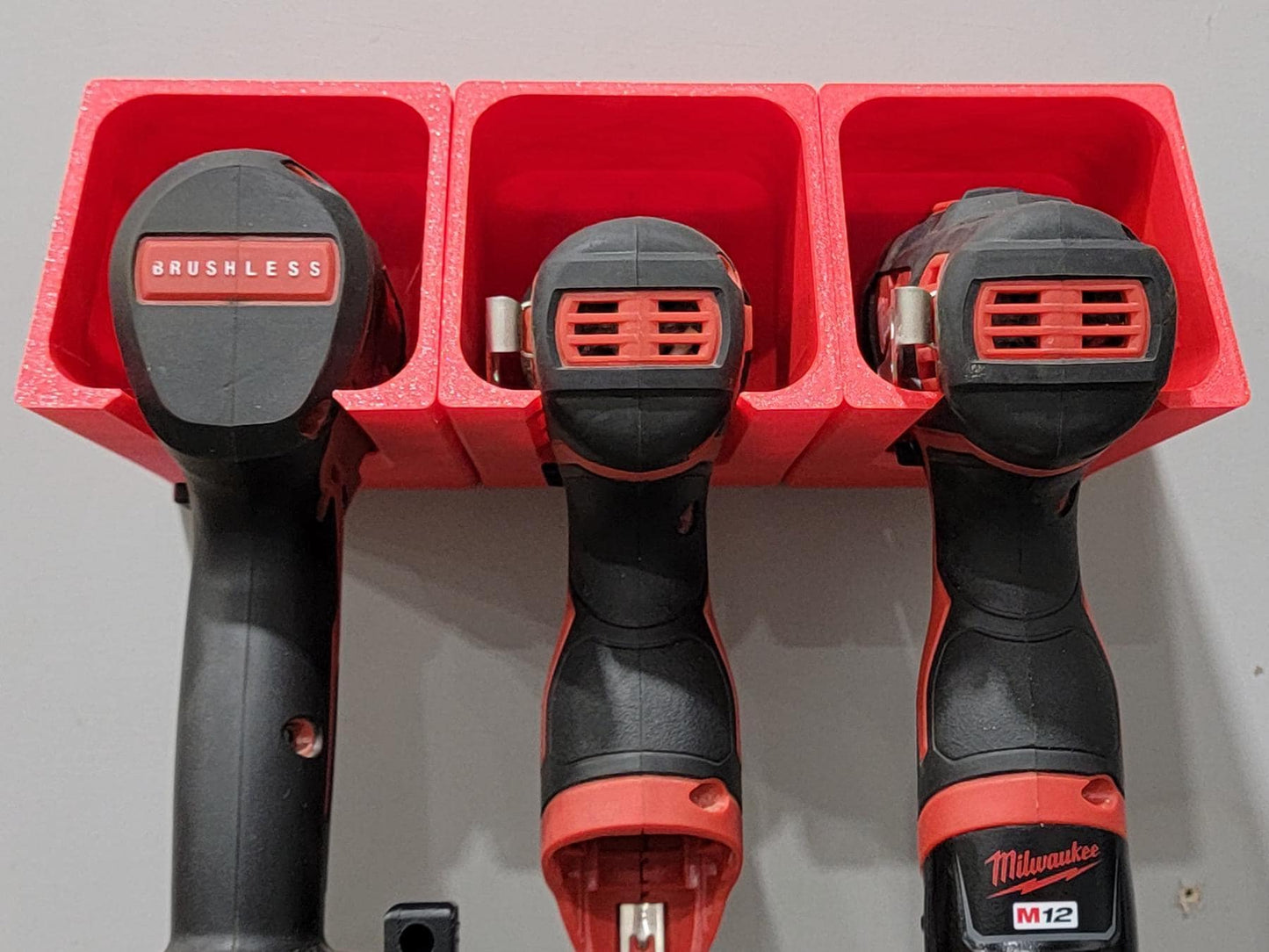 Power Drill & Impact Driver Wall Mount: Universal Garage Tool Organizer