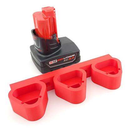 Milwaukee M12 Battery Holder - Wall mount your batteries - 3-pack