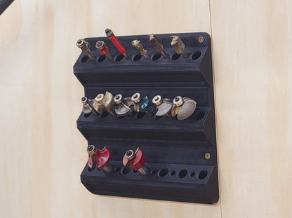 Wall Mounted Router Bit Holder – Organizes Router Bits, Rotary Burrs and Rasps