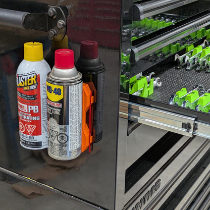 Magnetic Aerosol Can Holder with Straw Storage