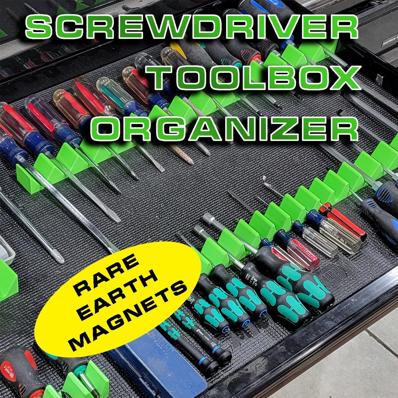 Magnetic Screwdriver Organizer – Modular Toolbox Organization