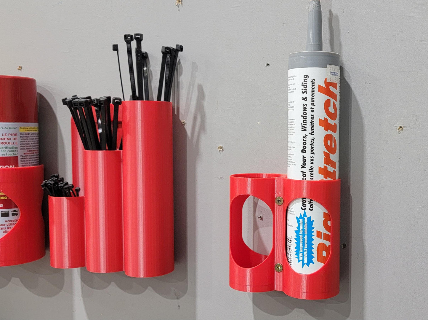 Caulk Tube Holder: 2-Tube Organizer for Workshop, Van, Jobsite