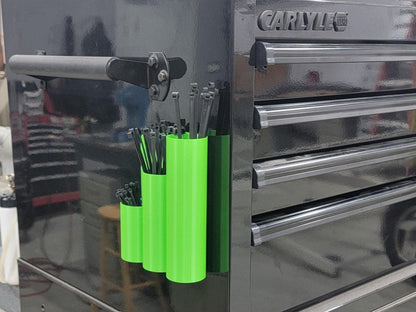 Zip Tie Holder - Magnetic or Wall Mount  - For Toolbox, Garage, Workshop and Craft Space.