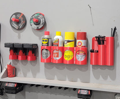 Zip Tie Holder - Magnetic or Wall Mount  - For Toolbox, Garage, Workshop and Craft Space.