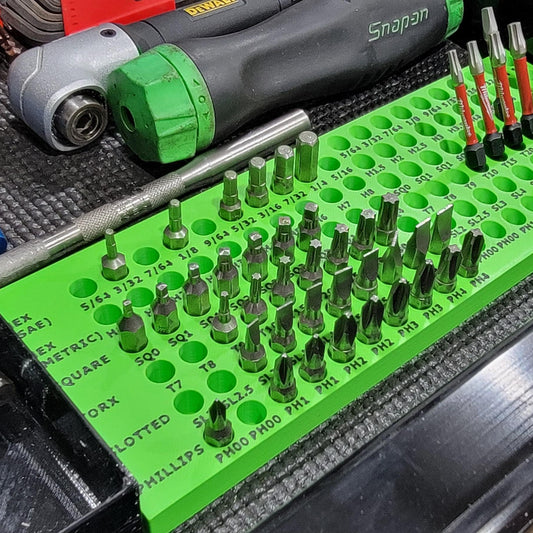 Screwdriver Hex Bit Storage - Fits 2" Deep Toolbox Drawers